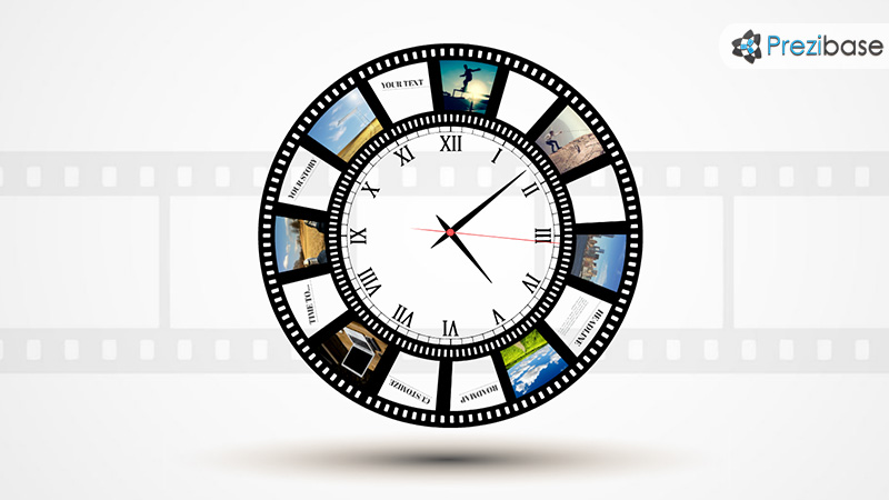 3D creative circle film strip photo template for slideshow prezi template for presentations