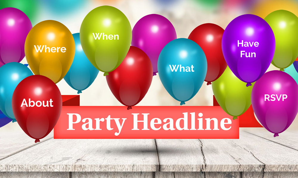 party balloons and birthday celebration 3d presentation template for prezi