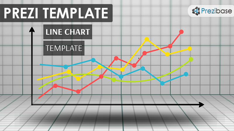 creative line chart presentation prezi template 3D line chart business people silhouettes prezi template graph