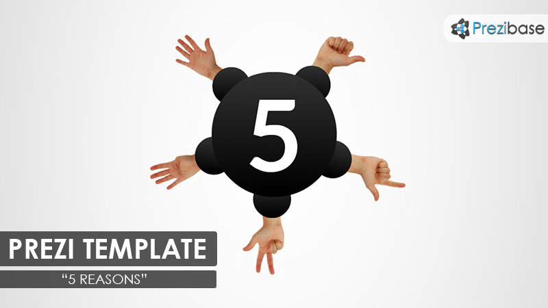 count with fingers 5 topic prezi template simple