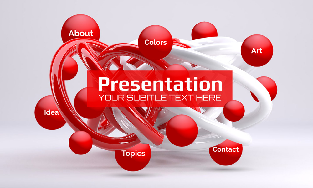 3D abstract lines presentation template for prezi