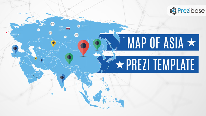 blue world asia map prezi template