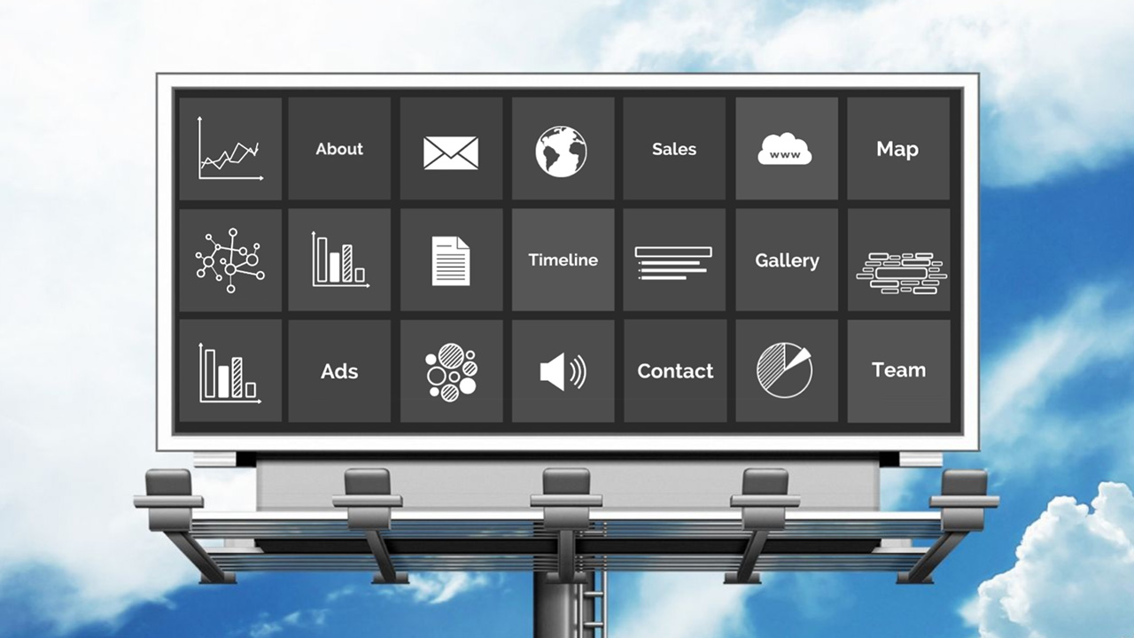 Advertising billboard and marketing prezi presentation template