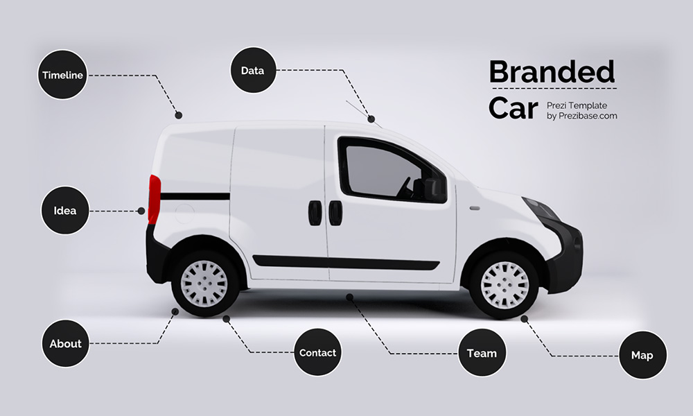 Car mockup transport prezi next presentation template
