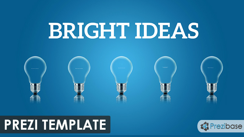 business ideas light bulb creative thinking prezi template