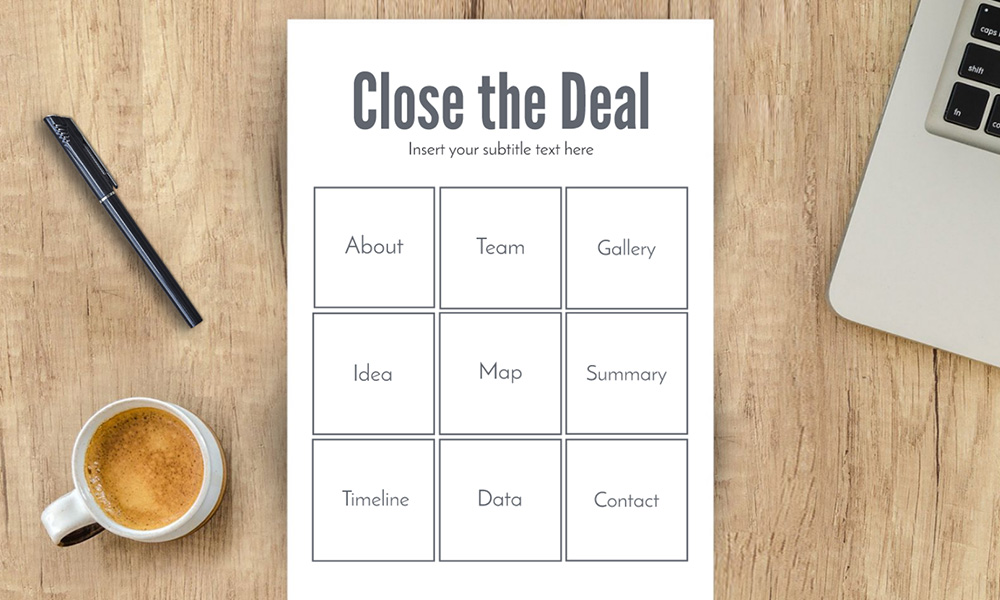 Business contract paper agreement prezi next presentation template