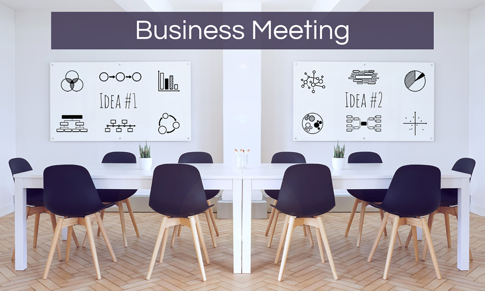 Business meeting company boardroom Prezi presentation template