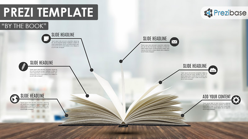 3D school education book infographic prezi template