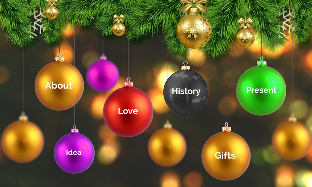 Christmas decoration ornament balls prezi next presentation template