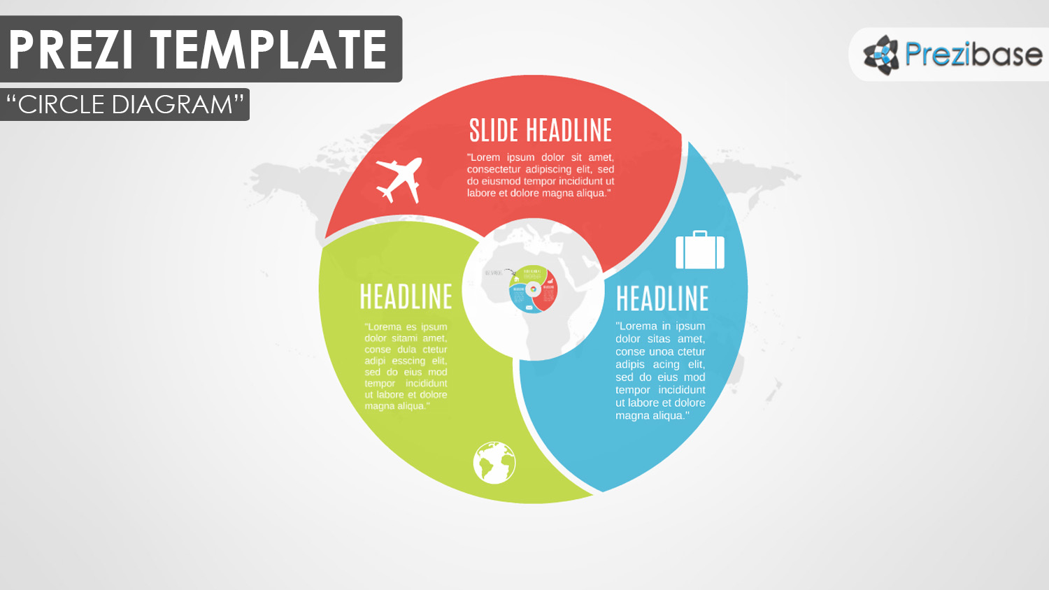 circular zooming diagram prezi template 3d circle zooming diagram red blue green prezi template map