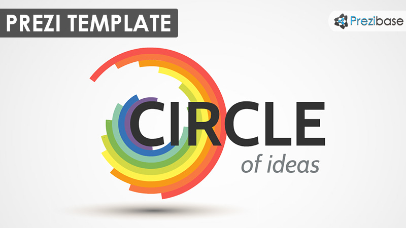 colorful circle creative prezi template