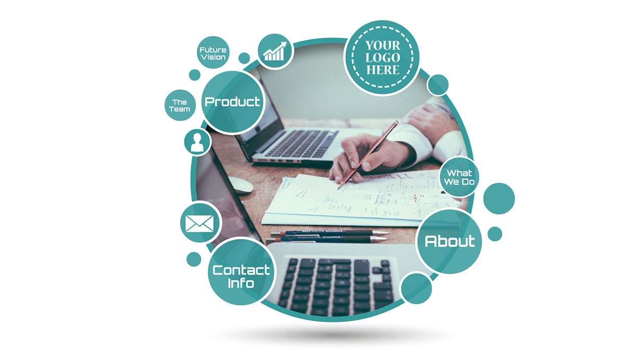 Creative circles prezi Next presentation template
