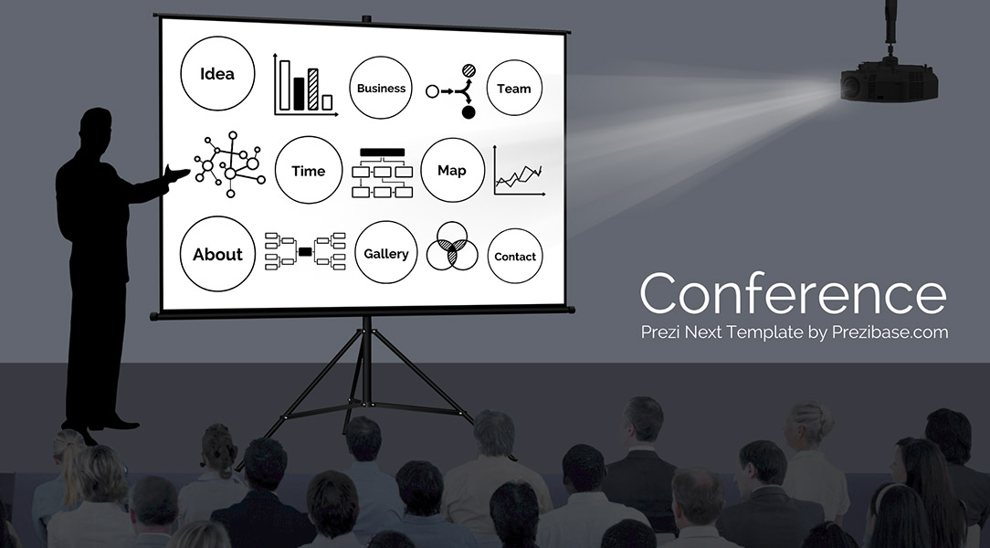 Public speaking conference Prezi next presentation template
