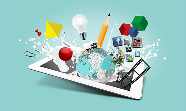 Creative ipad 3D graphic Design agency Prezi presentation template