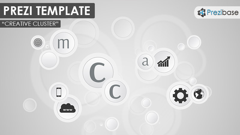 creative cluster 3d circles gray business presentation multipurpose