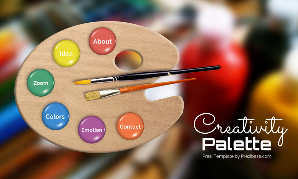 Color palette art prezi next presentation template