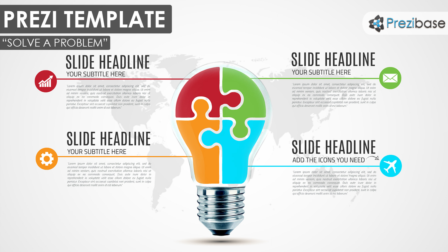 jigsaw concept light bulb ideas prezi template light bulb ideas jigsaw puzzle diagram prezi template