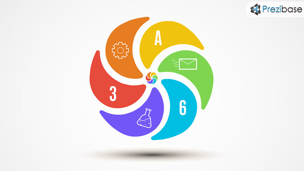 creative idea spinner flower infographic prezi presentation template