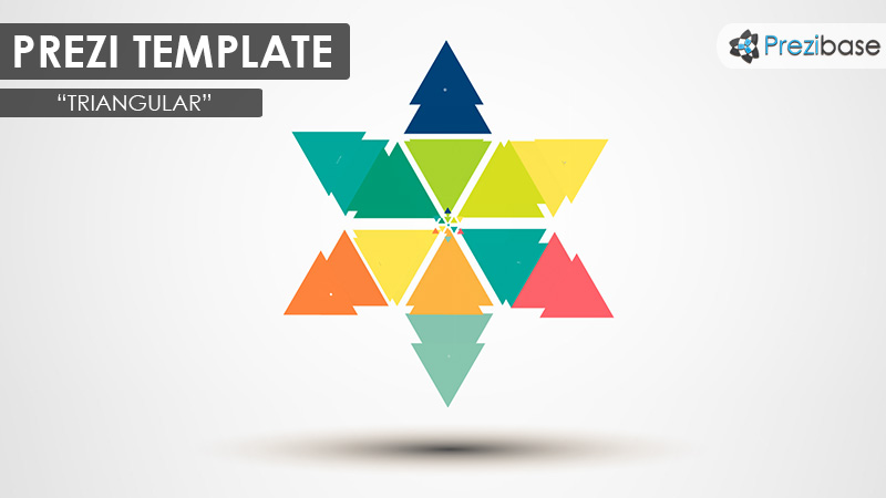 colorful triangles prezi template