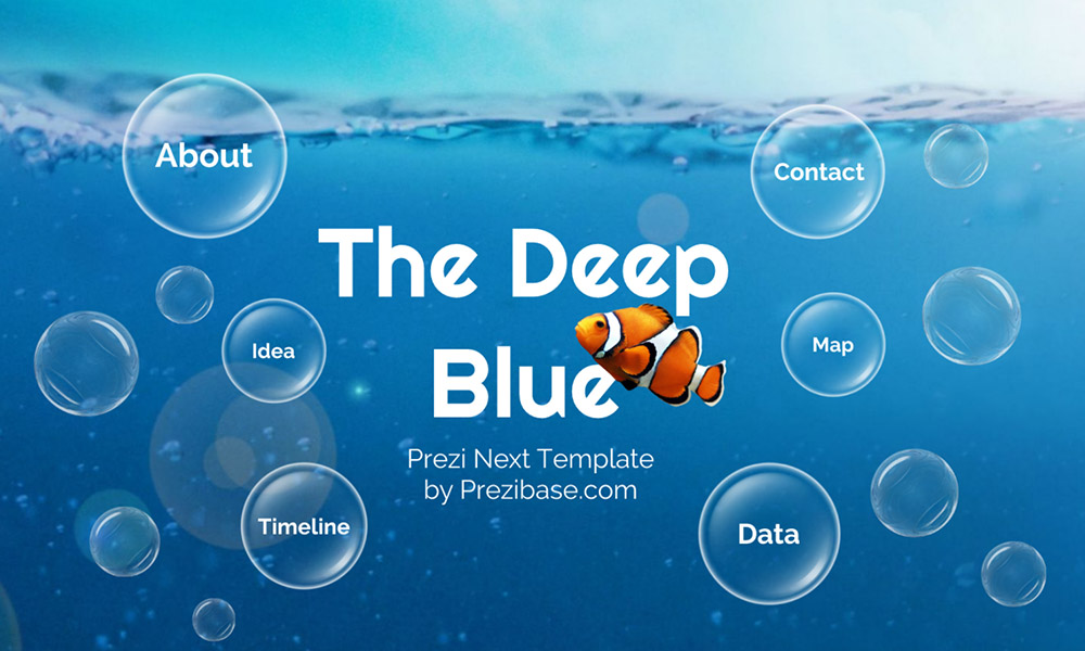 Underwater sea Prezi Next presentation template