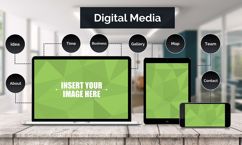 Technology IOS device screens prezi next presentation template