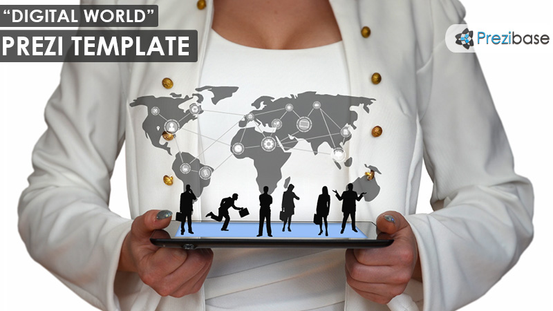 digital world female prezi template business ipad