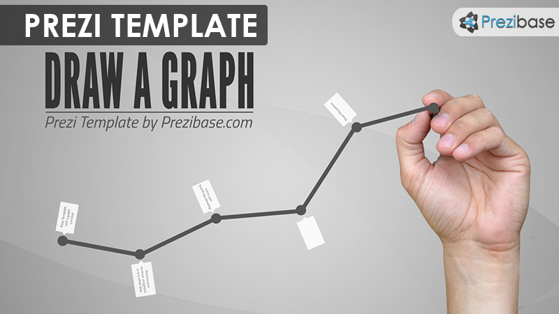 draw a graph business line chart prezi template