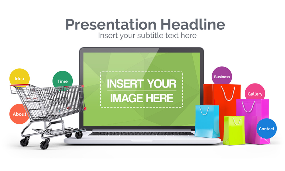 Ecommerce presentation template 3d for Prezi