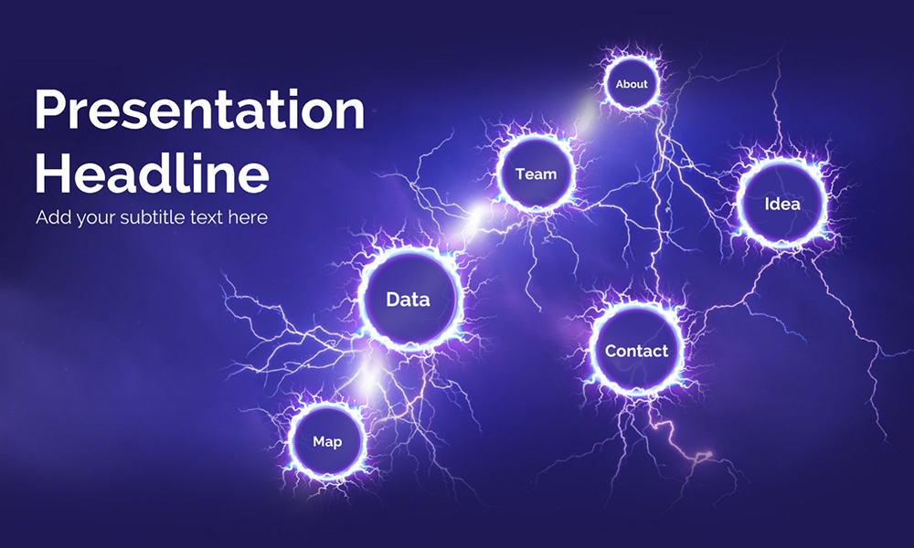 Electricity and lightning storm prezi presentation template