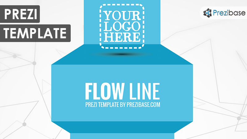 flow line 3d effect prezi template move on path