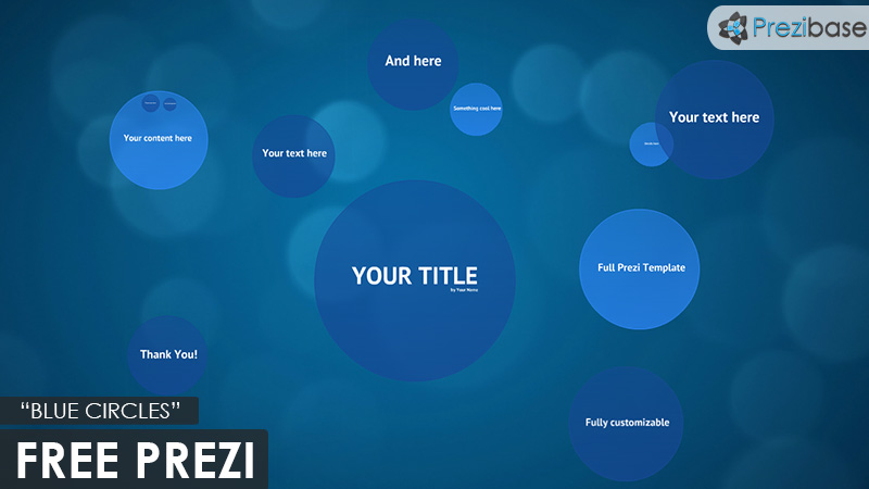 free prezi template blue circles