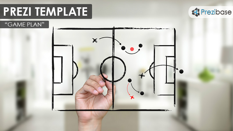 game plan strategy sketch sports prezi-template