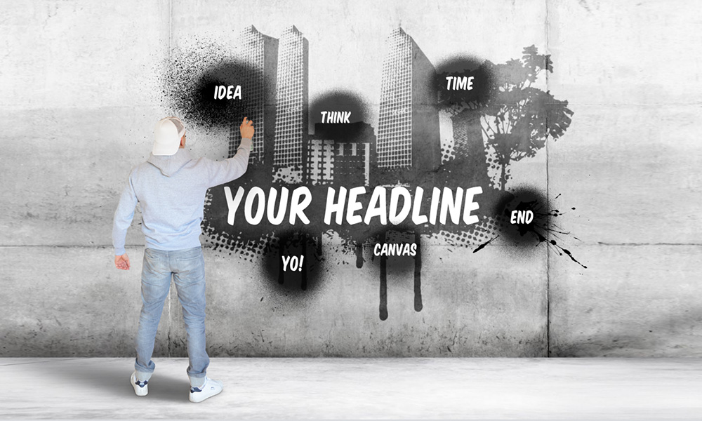 Graffiti Street art spray paint presentation template for prezi