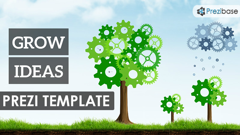 animated tree gears cogs prezi template