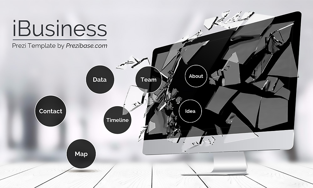 ibusiness 3D technology business prezi next presentation template