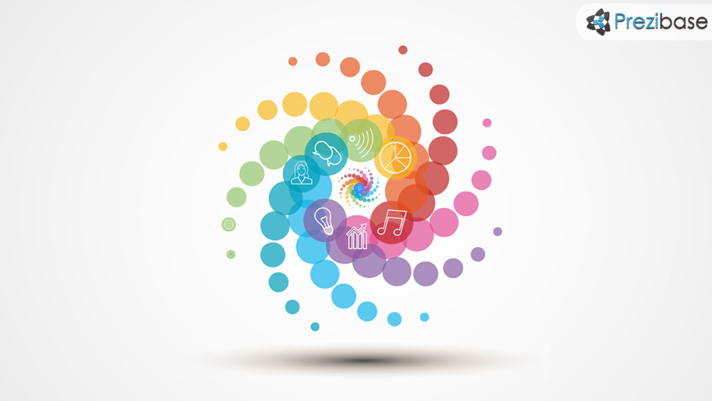 Idea tornado colorful cyclone creative prezi presentation template