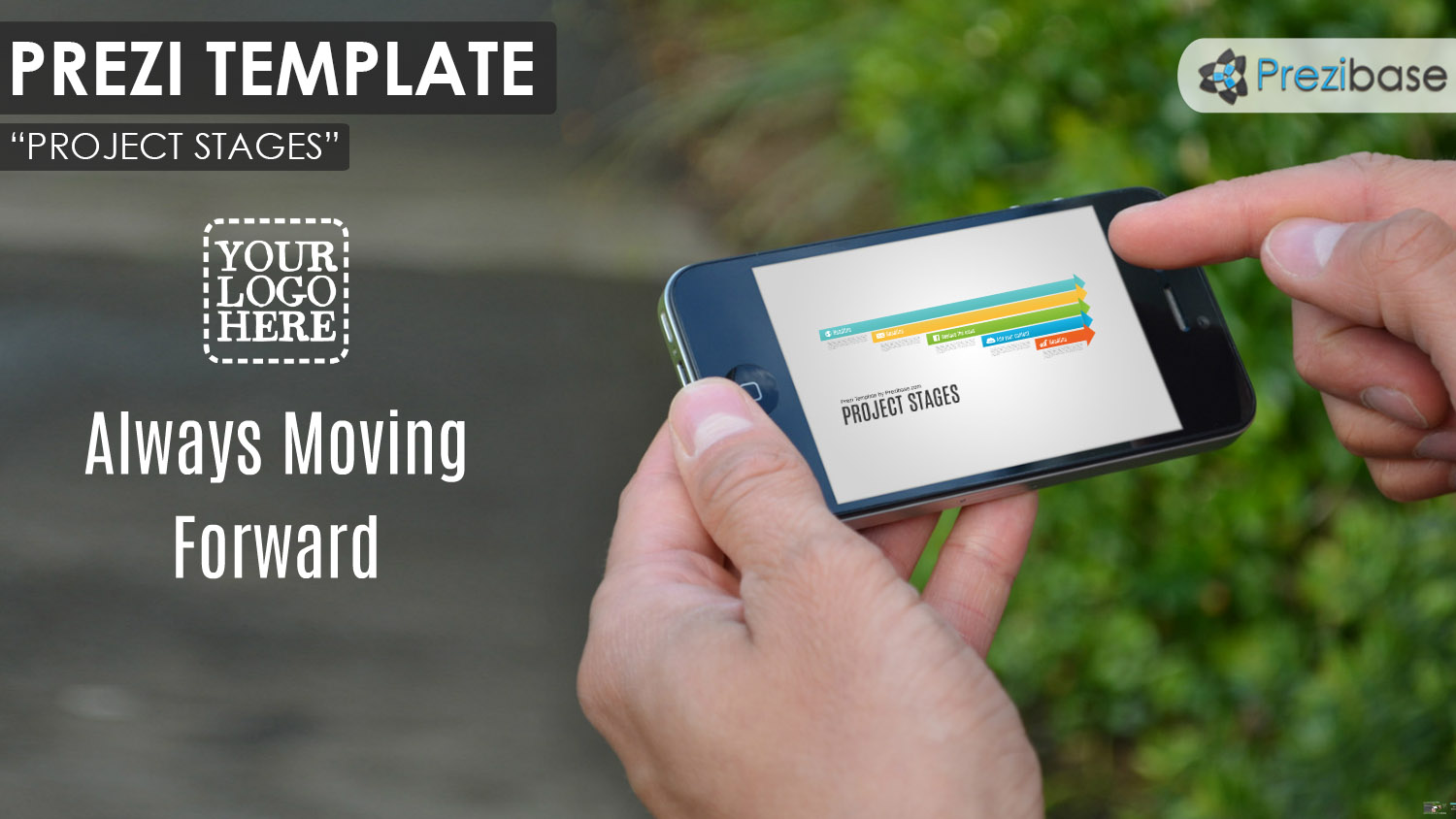 iphone hand business professional diagram arrow chart prezi template