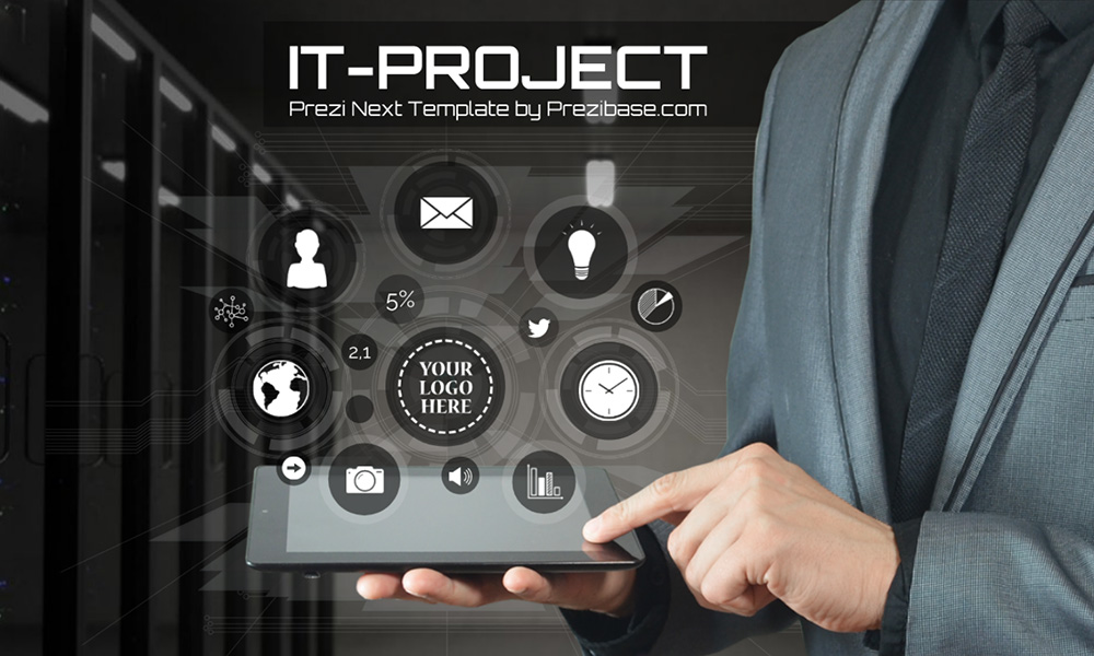 IT businessman future technology prezi presentation template