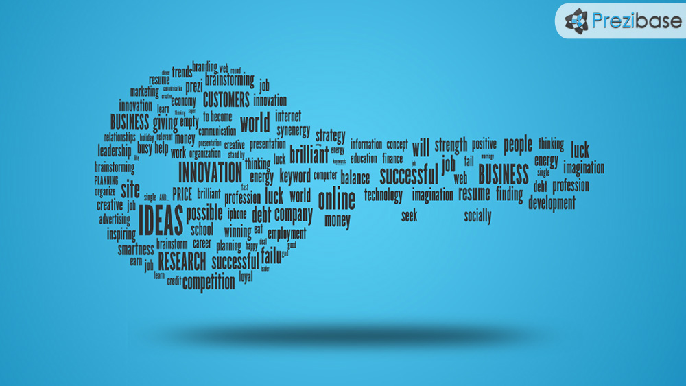Keywords key from words prezi presentation template