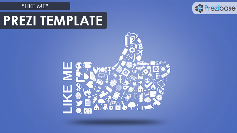 like me social media prezi template like button facebook