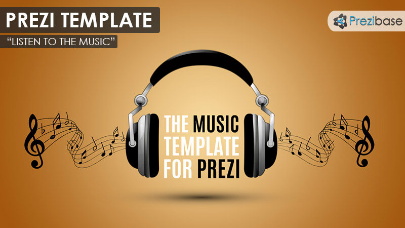 3D music headphones prezi template