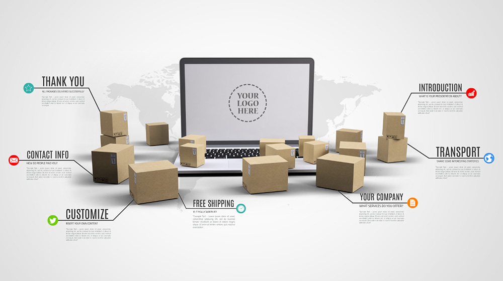 Online sales and logistics Prezi presentation template