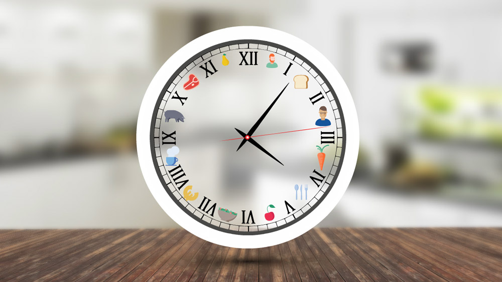 food clock eating prezi template