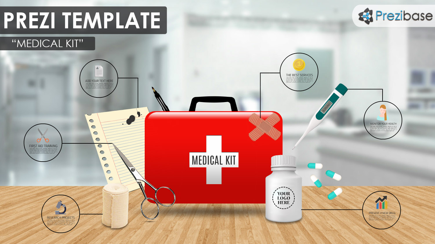 medical first aid kit healthcare prezi template drugs pills