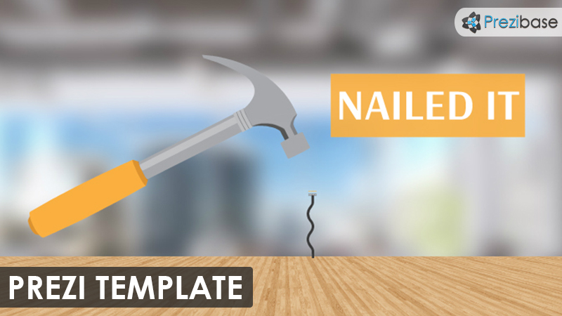 nailed it creative marketing success hammer prezi template