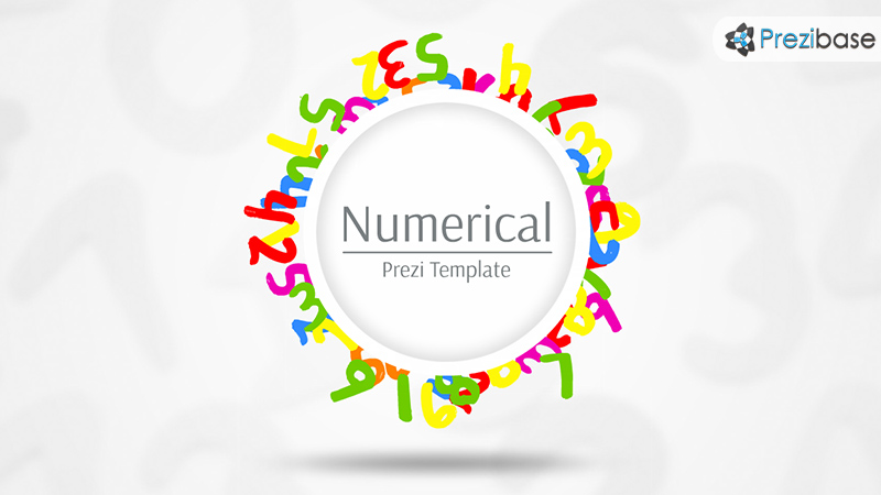 numerical numbers colorful math prezi template children school