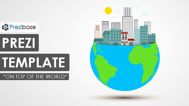 3d globe city world prezi template