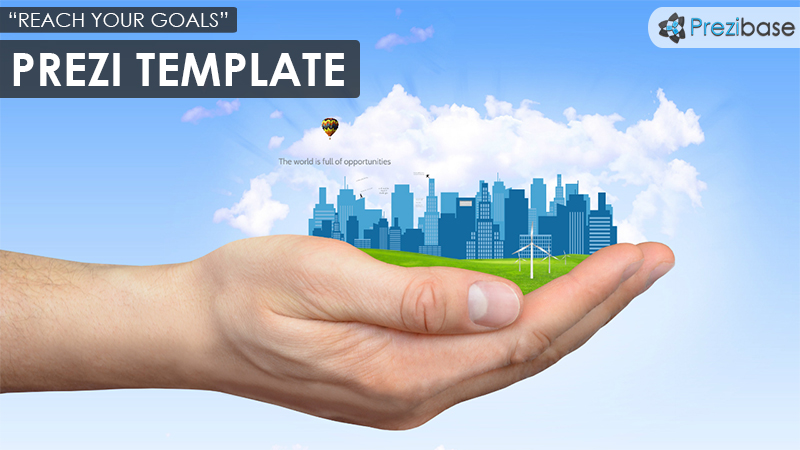 city in hand animated prezi template