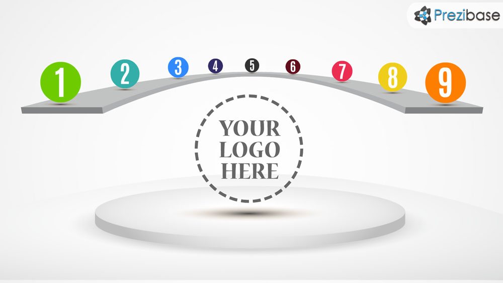 round circular stage background prezi presentation template