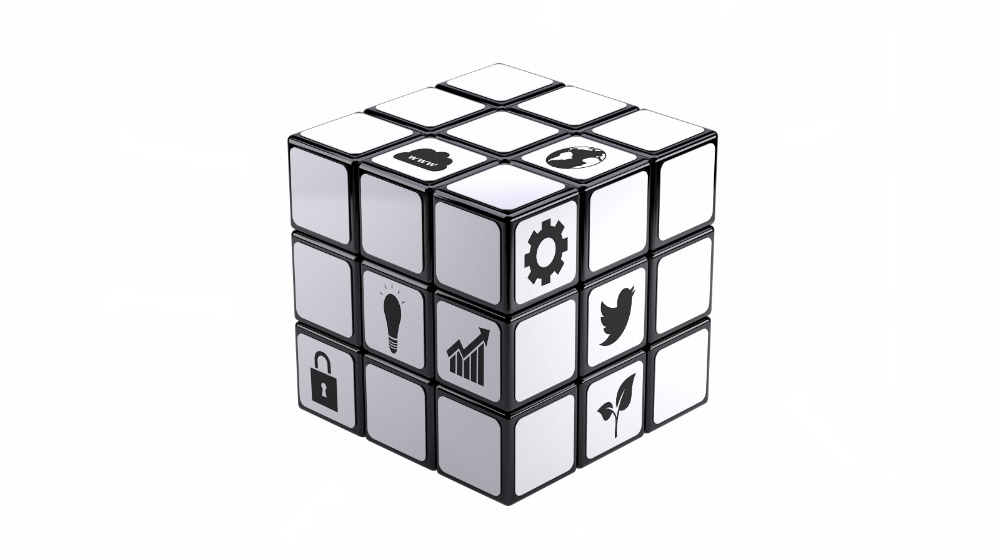 Free rubik's cube theme Prezi Template for ideas